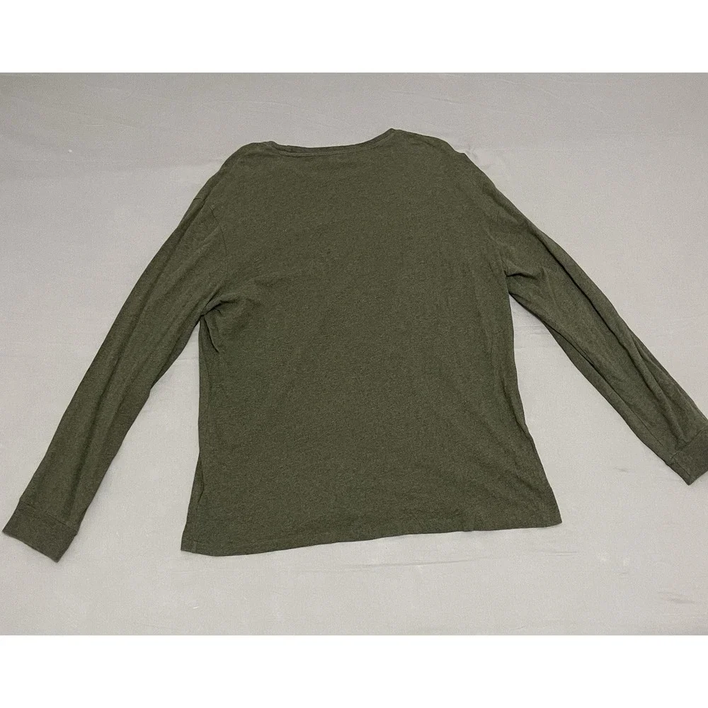 Polo Ralph Lauren Classic Fit Long Sleeve T Shirt Men's Size XL Green Gold Pony